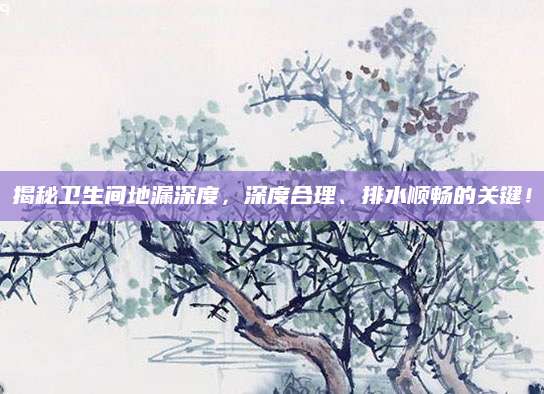 揭秘卫生间地漏深度，深度合理、排水顺畅的关键！