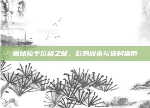 揭秘拉手价格之谜，影响因素与选购指南
