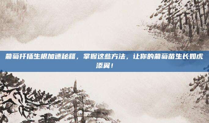 葡萄扦插生根加速秘籍，掌握这些方法，让你的葡萄苗生长如虎添翼！