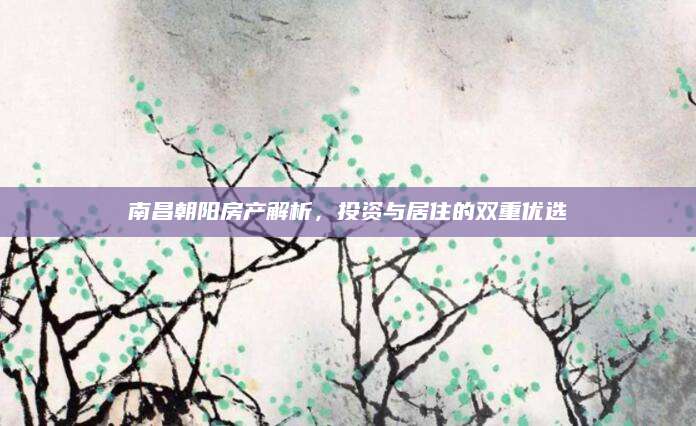 南昌朝阳房产解析，投资与居住的双重优选