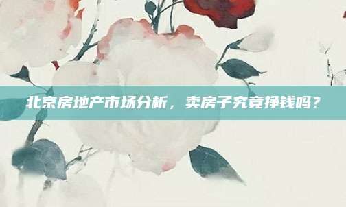 北京房地产市场分析，卖房子究竟挣钱吗？