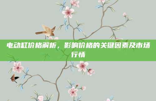 电动缸价格解析，影响价格的关键因素及市场行情