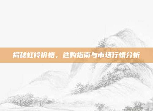 揭秘杠铃价格，选购指南与市场行情分析