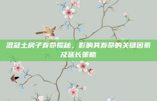 混凝土房子寿命揭秘，影响其寿命的关键因素及延长策略