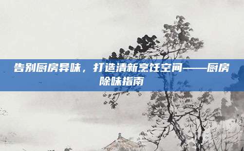 告别厨房异味，打造清新烹饪空间——厨房除味指南