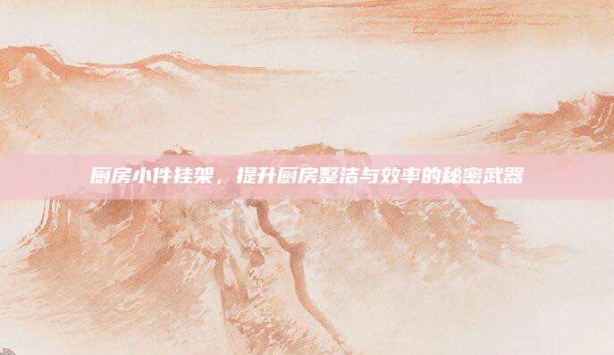 厨房小件挂架，提升厨房整洁与效率的秘密武器