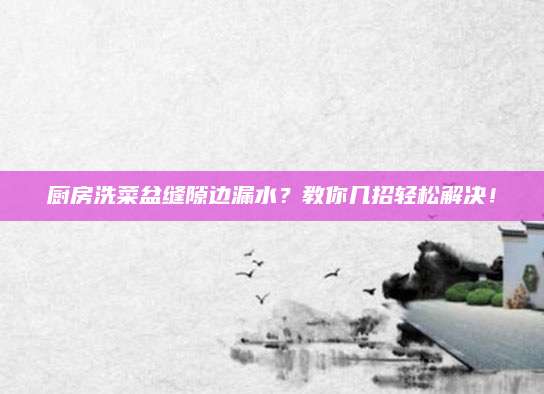 厨房洗菜盆缝隙边漏水？教你几招轻松解决！