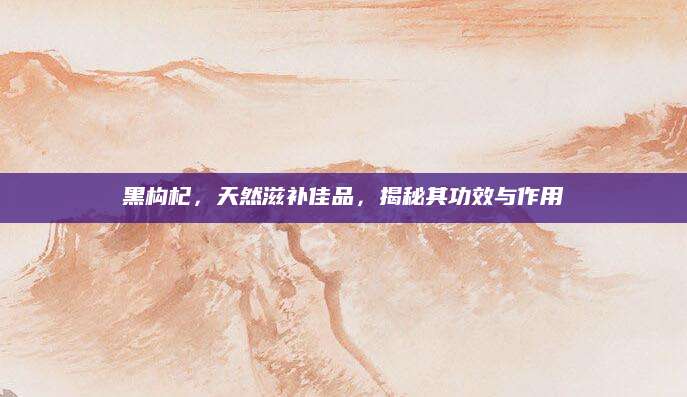 黑构杞，天然滋补佳品，揭秘其功效与作用