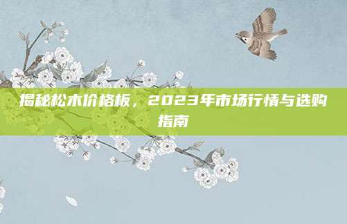 揭秘松木价格板，2023年市场行情与选购指南