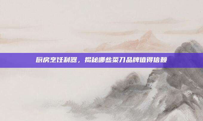 厨房烹饪利器，揭秘哪些菜刀品牌值得信赖