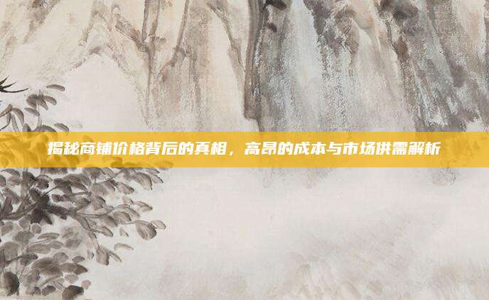 揭秘商铺价格背后的真相，高昂的成本与市场供需解析