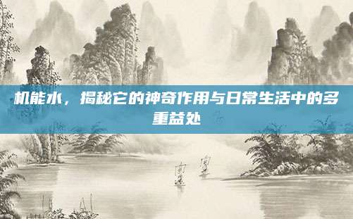 机能水，揭秘它的神奇作用与日常生活中的多重益处