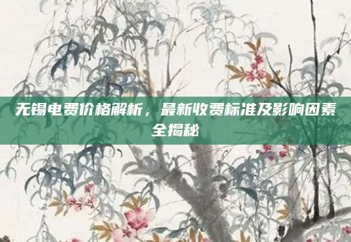 无锡电费价格解析，最新收费标准及影响因素全揭秘