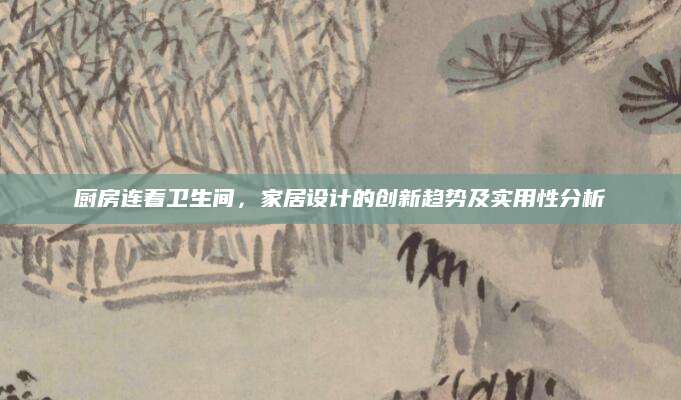 厨房连着卫生间，家居设计的创新趋势及实用性分析