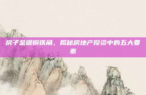 房子金银铜铁角，揭秘房地产投资中的五大要素