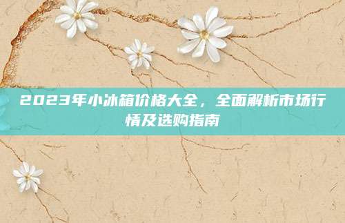 2023年小冰箱价格大全，全面解析市场行情及选购指南