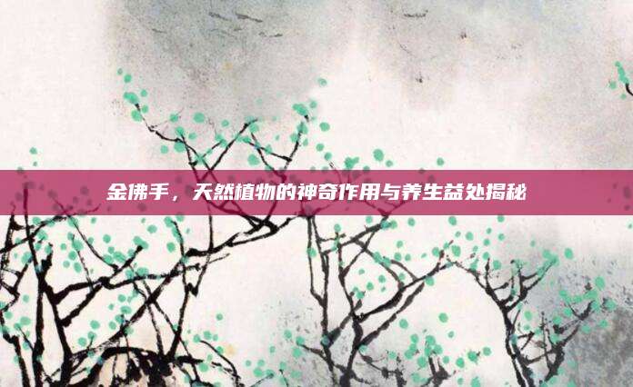 金佛手，天然植物的神奇作用与养生益处揭秘