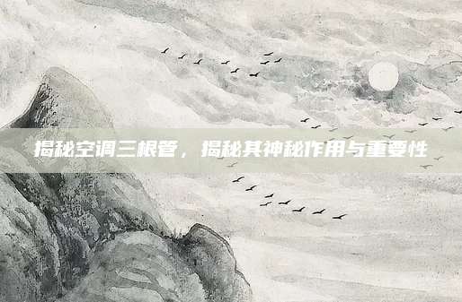 揭秘空调三根管，揭秘其神秘作用与重要性