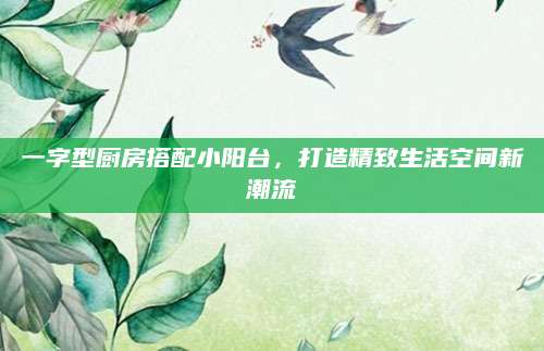 一字型厨房搭配小阳台，打造精致生活空间新潮流