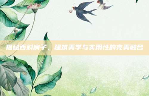 揭秘西斜房子，建筑美学与实用性的完美融合