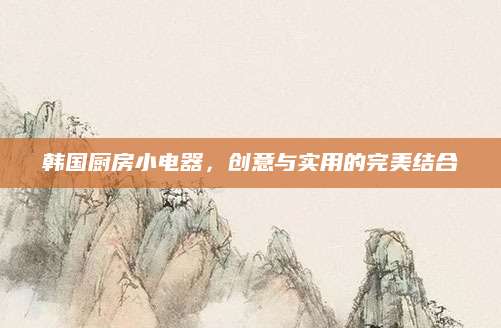 韩国厨房小电器，创意与实用的完美结合