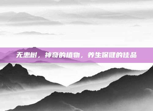 无患树，神奇的植物，养生保健的佳品