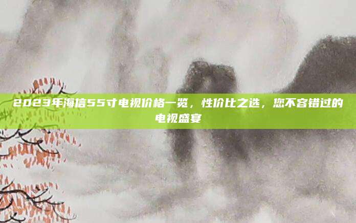 2023年海信55寸电视价格一览，性价比之选，您不容错过的电视盛宴