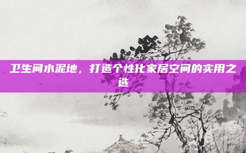 卫生间水泥地，打造个性化家居空间的实用之选