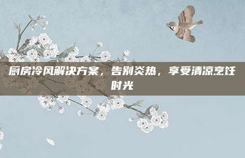 厨房冷风解决方案，告别炎热，享受清凉烹饪时光
