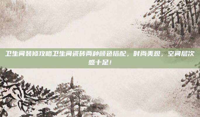 卫生间装修攻略卫生间瓷砖两种颜色搭配，时尚美观，空间层次感十足！