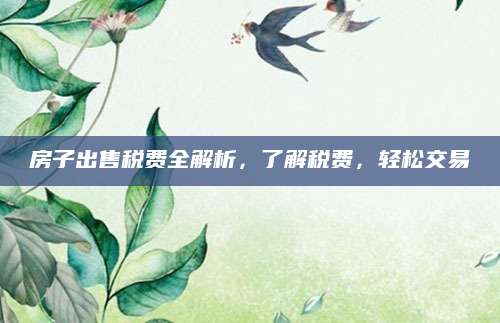 房子出售税费全解析，了解税费，轻松交易
