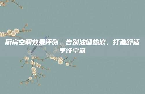 厨房空调效果评测，告别油烟热浪，打造舒适烹饪空间