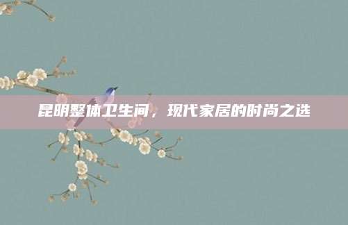 昆明整体卫生间，现代家居的时尚之选