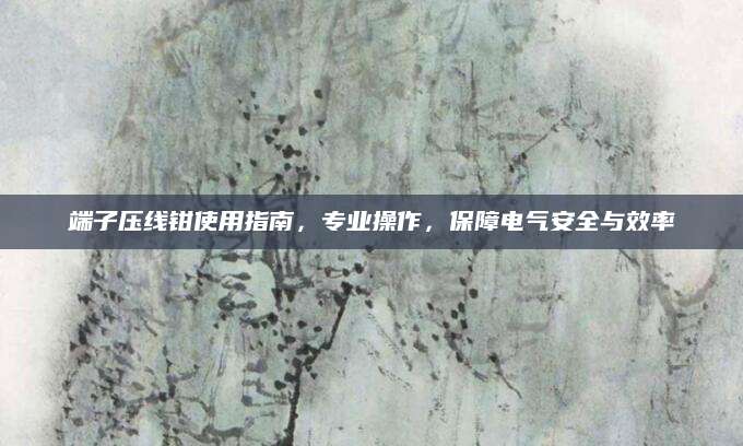 端子压线钳使用指南，专业操作，保障电气安全与效率