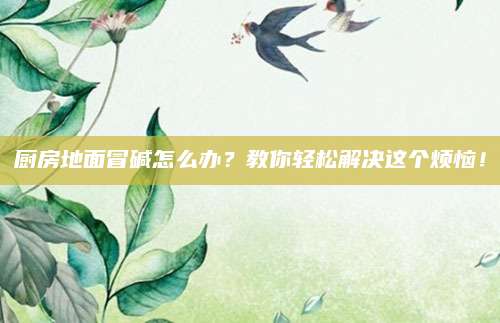 厨房地面冒碱怎么办？教你轻松解决这个烦恼！