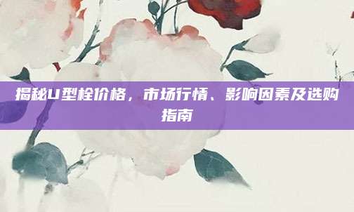 揭秘U型栓价格，市场行情、影响因素及选购指南
