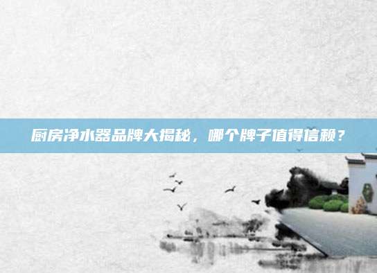 厨房净水器品牌大揭秘，哪个牌子值得信赖？