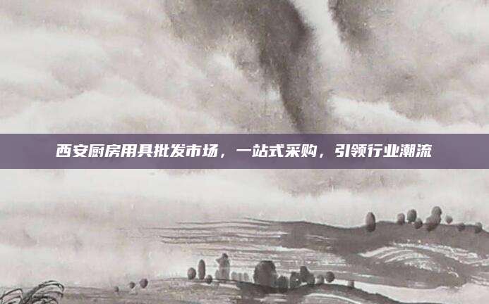 西安厨房用具批发市场，一站式采购，引领行业潮流