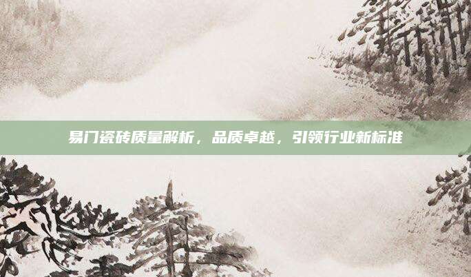 易门瓷砖质量解析，品质卓越，引领行业新标准