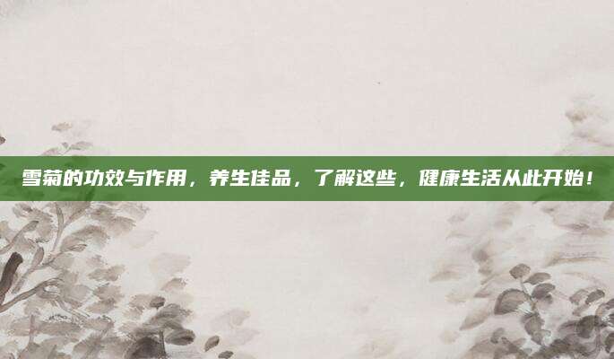 雪菊的功效与作用，养生佳品，了解这些，健康生活从此开始！