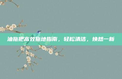 油拖把高效拖地指南，轻松清洁，焕然一新