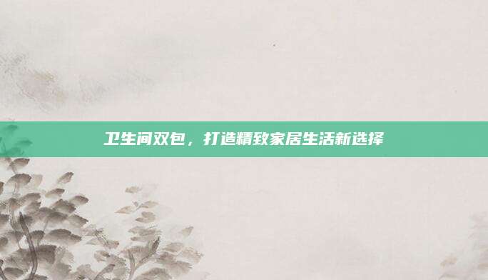 卫生间双包，打造精致家居生活新选择