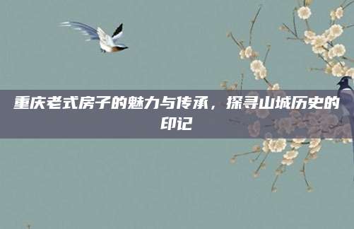 重庆老式房子的魅力与传承，探寻山城历史的印记