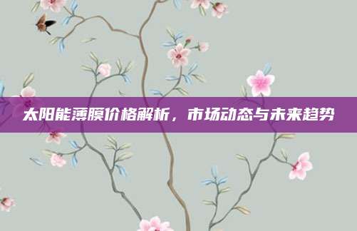 太阳能薄膜价格解析，市场动态与未来趋势