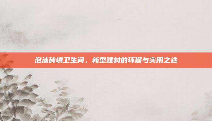 泡沫砖填卫生间，新型建材的环保与实用之选