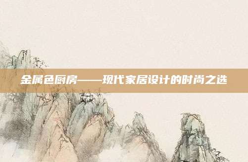 金属色厨房——现代家居设计的时尚之选