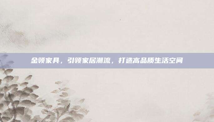 金领家具，引领家居潮流，打造高品质生活空间