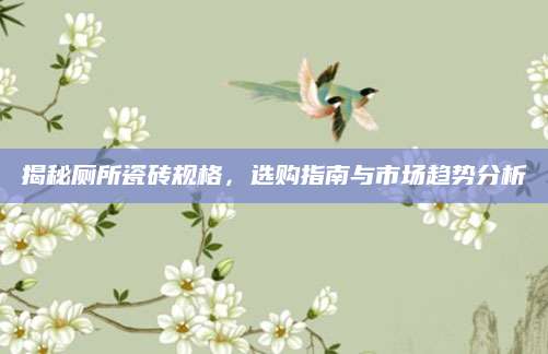 揭秘厕所瓷砖规格，选购指南与市场趋势分析