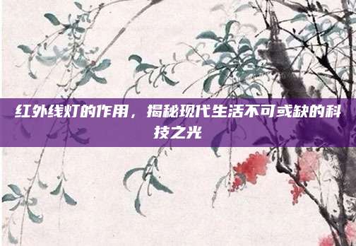 红外线灯的作用，揭秘现代生活不可或缺的科技之光