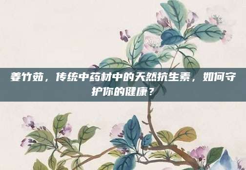 姜竹茹，传统中药材中的天然抗生素，如何守护你的健康？